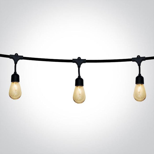 ONE Light | 0996/B BLACK SOLAR STRING LIGHTS 1w IP67 8,5m 12xLEDs - OEM NORDIC - Quality Parts Distribution