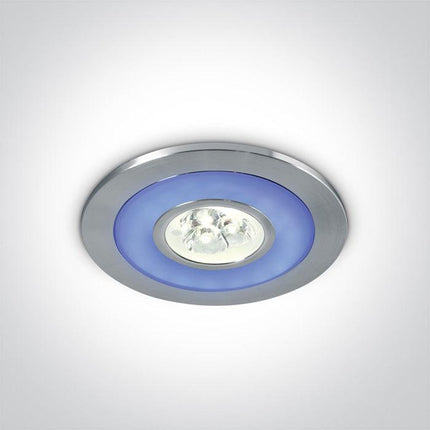 ONE Light | 10103A/D/BL ALUMINIUM LED 3x1w DAYLIGHT + RING LED BLUE 350mA IP42 - OEM NORDIC - Quality Parts Distribution