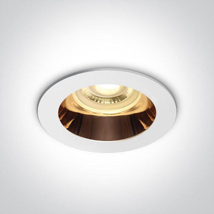 ONE Light | 10105M/W/CU WHITE GU10 10W COPPER REFLECTOR DARK LIGHT - OEM NORDIC - Quality Parts Distribution