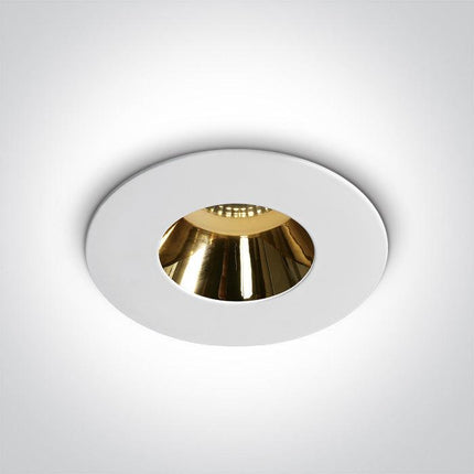 ONE Light | 10105MD/W/GL WHITE GU10 10W GOLD REFLECTOR DARK LIGHT - OEM NORDIC - Quality Parts Distribution
