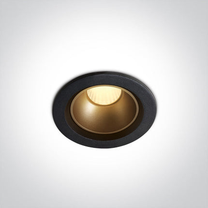 ONE Light LED Downlight 7W 560lm 3000K-3500K-4000K CRI90 45 IP20 Black 10107Z/B/V