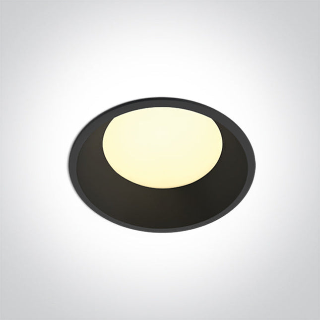 ONE Light LED Downlight 9W 900lm 3000K-4000K-5000K CRI90 IP65 Black 10109FD/B/V