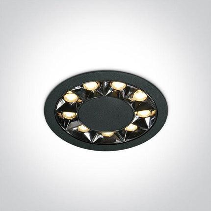 ONE Light | 10112X/B/W BLACK RECESSED LED 12W WW IP20 38deg 230V DARK LIGHT - OEM NORDIC - Quality Parts Distribution