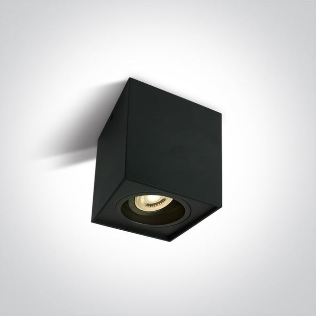 ONE Light | 12105YA/B BLACK GU10 10W ADJUSTABLE SQUARE 100-240V - OEM NORDIC - Quality Parts Distribution