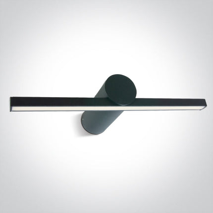 ONE Light | 38108N/B/W BLACK LED BATHROOM / WALL LIGHT 8W WW IP44 230V - OEM NORDIC - Quality Parts Distribution