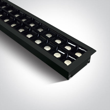 ONE Light | 38150BR/B/C BLACK RECESSED 96pcs SPOTS UGR17 LED 40W CW 1300mm 34d LINEAR 230V DARK LIGHT - OEM NORDIC - Quality Parts Distribution