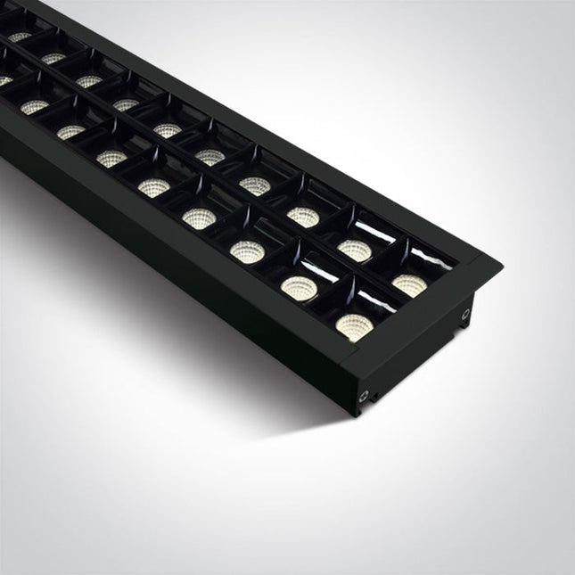ONE Light | 38150BR/B/C BLACK RECESSED 96pcs SPOTS UGR17 LED 40W CW 1300mm 34d LINEAR 230V DARK LIGHT - OEM NORDIC - Quality Parts Distribution