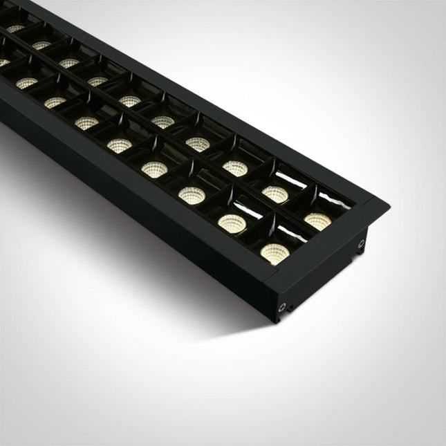 ONE Light | 38150BR/B/W BLACK RECESSED 96pcs SPOTS UGR17 LED 40W WW 1300mm 34d LINEAR 230V DARK LIGHT - OEM NORDIC - Quality Parts Distribution