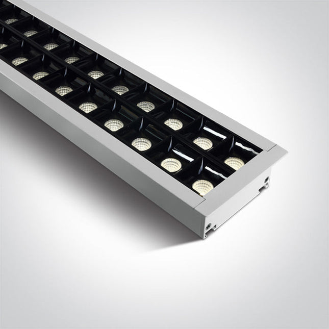 ONE Light | 38150BR/W/C WHITE RECESSED 96pcs SPOTS UGR17 LED 40W CW 1300mm 34d LINEAR 230V DARK LIGHT - OEM NORDIC - Quality Parts Distribution