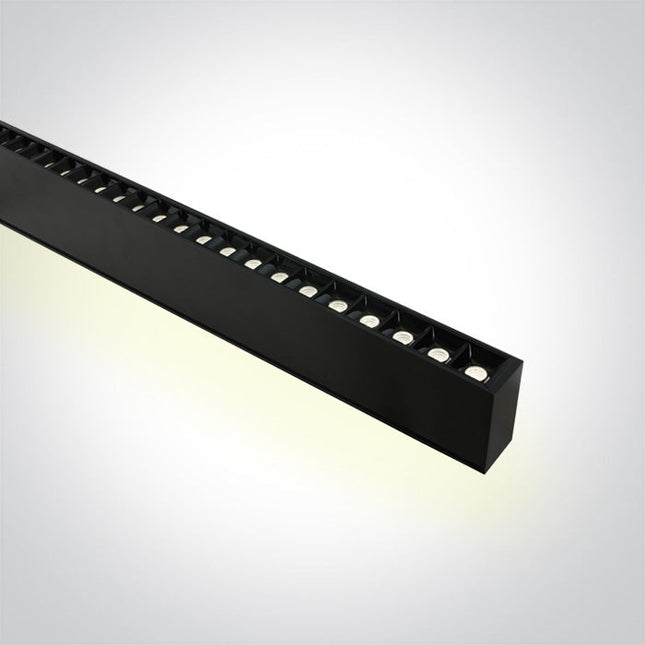 ONE Light | 38150BU/B/C BLACK 48pcs SPOTS 40W 34d UGR17 + UPLIGHT LED 20W 120d CW 1300mm LINEAR 230V DARK LIGHT - OEM NORDIC - Quality Parts Distribution