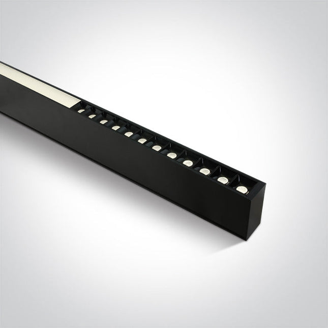 ONE Light | 38150C/B/C BLACK 24pcs SPOTS + DIFFUSER UGR19 LED 40W CW 1200mm LINEAR 230V - OEM NORDIC - Quality Parts Distribution