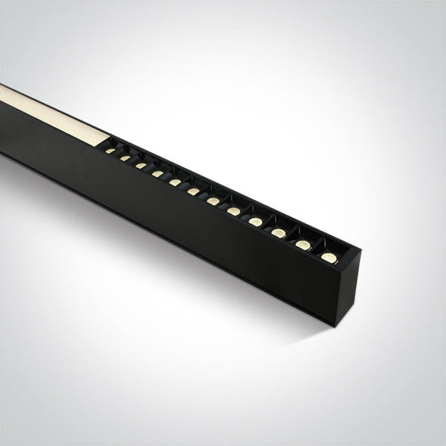 ONE Light | 38150C/B/W BLACK 24pcs SPOTS + DIFFUSER UGR19 LED 40W WW 1200mm LINEAR 230V - OEM NORDIC - Quality Parts Distribution