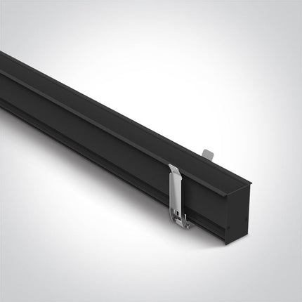 ONE Light | 42001R/B BLACK MAGNETIC RECESSED PROFILE 1m 48V MAXI - OEM NORDIC - Quality Parts Distribution