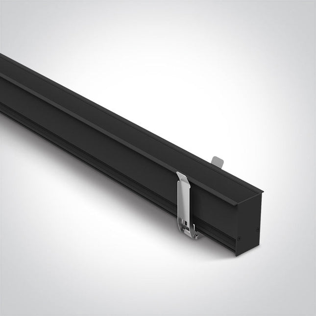ONE Light | 42001R/B BLACK MAGNETIC RECESSED PROFILE 1m 48V MAXI - OEM NORDIC - Quality Parts Distribution