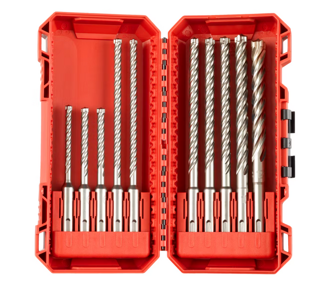 Drillbit set | Milwaukee SDS+ MX4 POF 10pcs - OEM NORDIC - Quality Parts Distribution