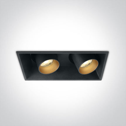 ONE Light | 51211C/B/W BLACK COB 2x11W WW IP20 38deg 230V ADJUSTABLE DARK LIGHT - OEM NORDIC - Quality Parts Distribution
