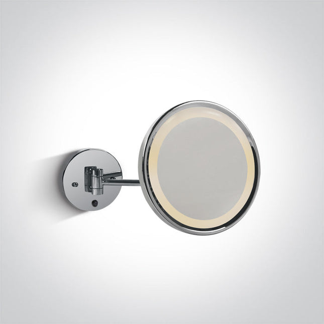 ONE Light | 60204/C LED CHROME MIRROR + SWITCH 7w CW IP44 100-240v - OEM NORDIC - Quality Parts Distribution