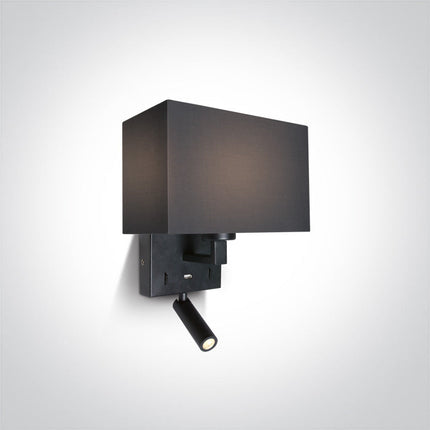 ONE Light | 61120/B/W BLACK WALL LIGHT LED 3W WW + 12W E27 230v IP20 USB port - OEM NORDIC - Quality Parts Distribution