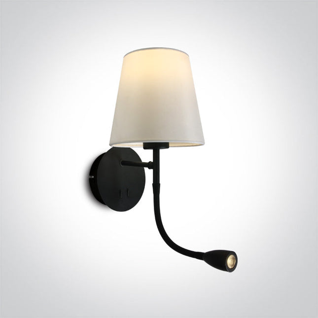 ONE Light | 61124/B/W BLACK WALL LIGHT LED 3W WW + 12W E27 230v - OEM NORDIC - Quality Parts Distribution