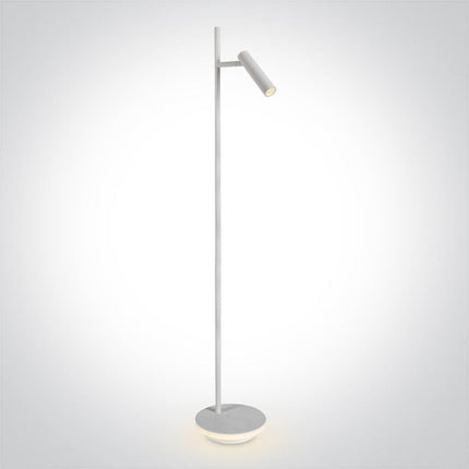 ONE Light | 61132B/W/W WHITE LED READING 3W + 8W BASE WW FLOOR LAMP IP20 230v - OEM NORDIC - Quality Parts Distribution