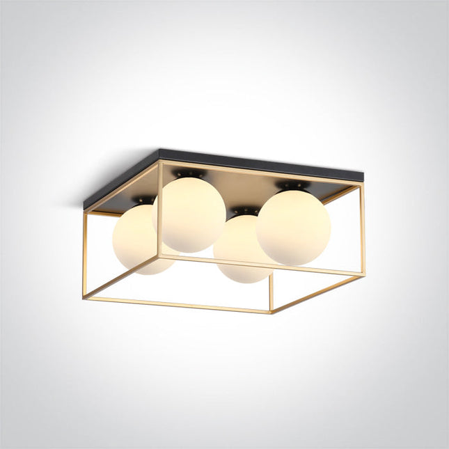ONE Light | 62174B/BS BRASS CEILING LIGHT 4x8w E14 100-240v - OEM NORDIC - Quality Parts Distribution