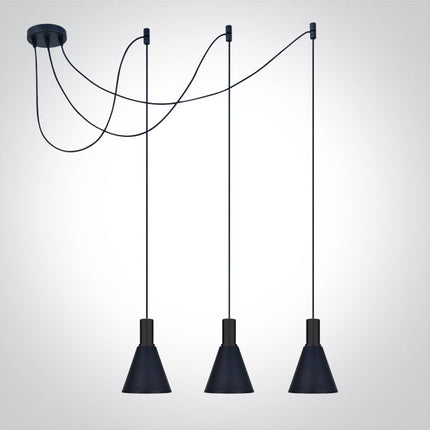 ONE Light | 63122B/B BLACK WITH BLACK SHADE 10W 3xE27 - OEM NORDIC - Quality Parts Distribution