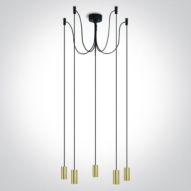 ONE Light | 63124C/BBS BRUSHED BRASS PENDANT 20W 5xE27 - OEM NORDIC - Quality Parts Distribution