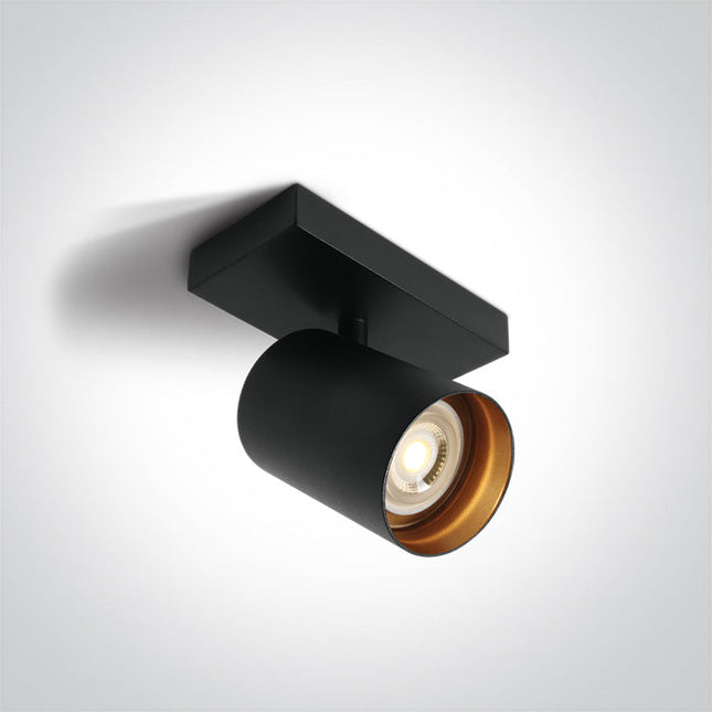 ONE Light Spotlight 10W IP20 Black-Brass 65105N/B