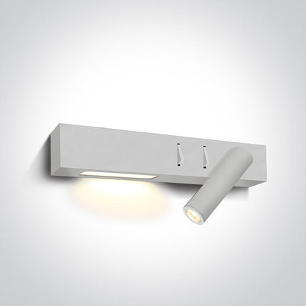 ONE Light | 65146A/W/W WHITE LED 3W + LED 6W WW WALL LAMP IP20 230v RIGHT - OEM NORDIC - Quality Parts Distribution