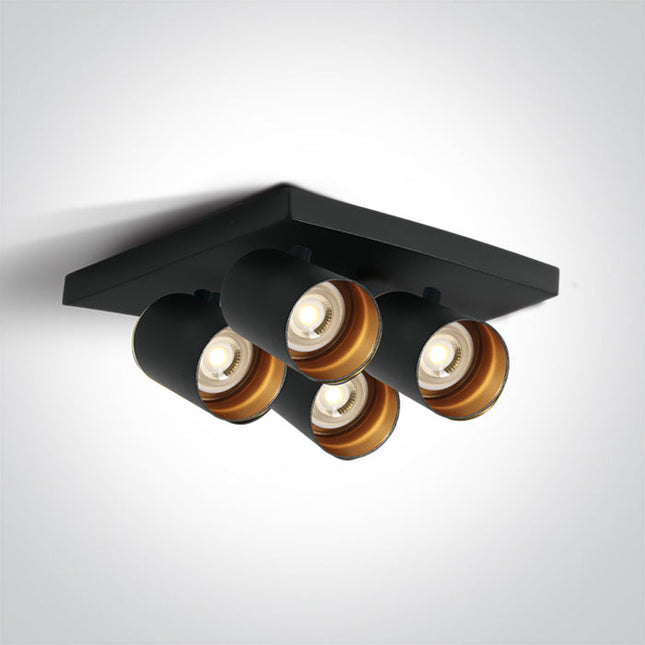 ONE Light Spotlight 4W IP20 Black-Brass 65405N/B