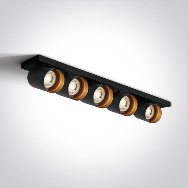 ONE Light Spotlight 5W IP20 Black-Brass 65505N/B