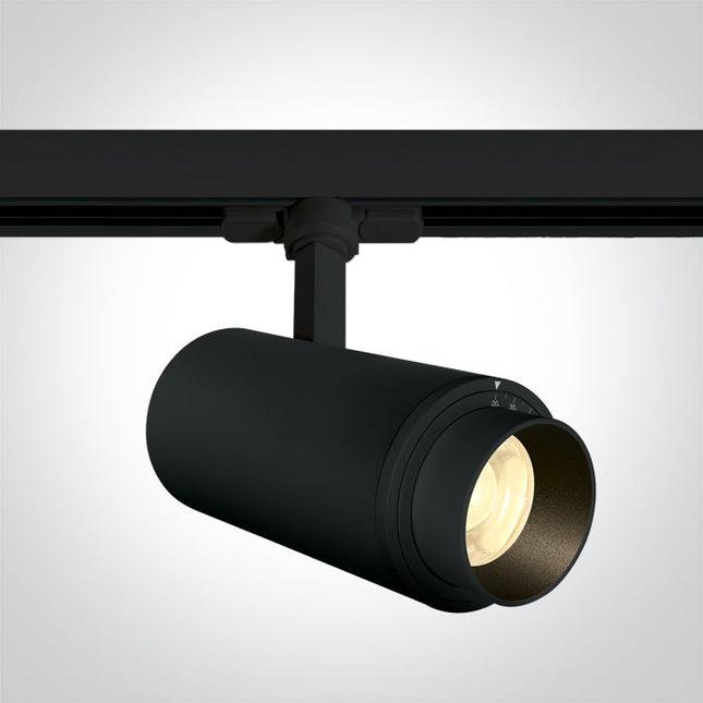 ONE Light | 65650T/B/W BLACK COB LED 30W WW TRACK SPOT 20-60deg ADJUSTABLE BEAM 230V - OEM NORDIC - Quality Parts Distribution