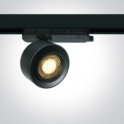 ONE Light | 65662AT/B/W BLACK 18W TRACK SPOT WW 15-45deg ADJUSTABLE 230V HONEYCOMB - OEM NORDIC - Quality Parts Distribution