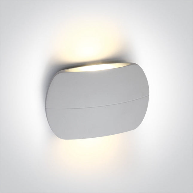 ONE Light | 67378/W/W WHITE LED WALL LIGHT 2x3W WW IP54 230v - OEM NORDIC - Quality Parts Distribution