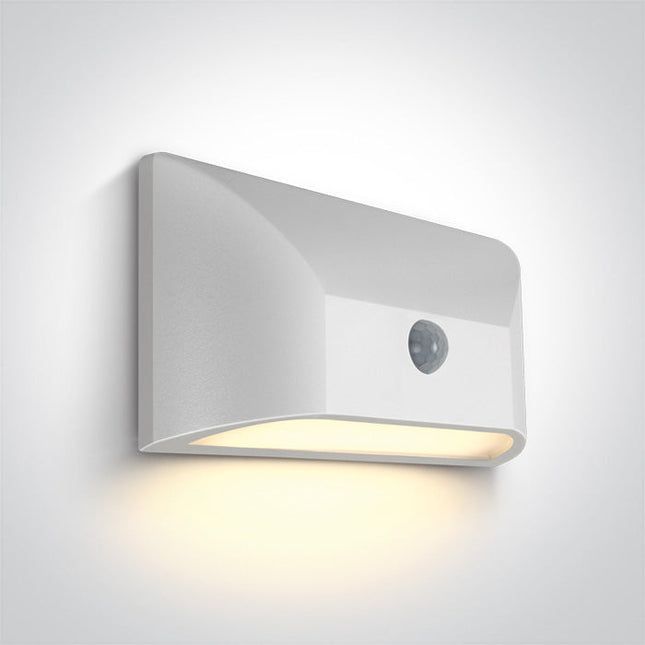 ONE Light | 67396A/W/W WHITE LED WALL LIGHT 6W WW IP65 230V SENSOR - OEM NORDIC - Quality Parts Distribution
