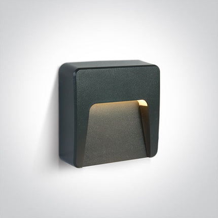 ONE Light | 67417/AN/W ANTHRACITE LED WALL LIGHT 1,5W WW DARK LIGHT IP65 230V - OEM NORDIC - Quality Parts Distribution