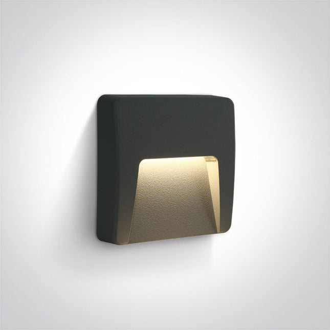 ONE Light | 67418/AN/W ANTHRACITE LED WALL LIGHT 3W WW DARK LIGHT IP65 230V - OEM NORDIC - Quality Parts Distribution