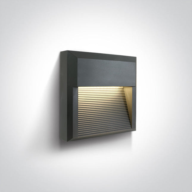 ONE Light | 67430A/AN/W ANTHRACITE LED WALL LIGHT 8W WW DARK LIGHT IP65 230V - OEM NORDIC - Quality Parts Distribution
