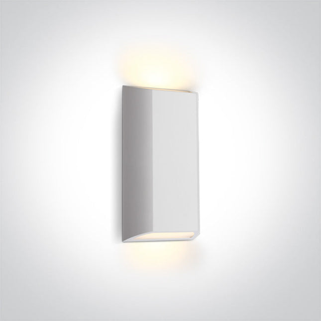ONE Light | 67512/W/W WHITE LED WALL LIGHT 8W WW IP65 230V - OEM NORDIC - Quality Parts Distribution