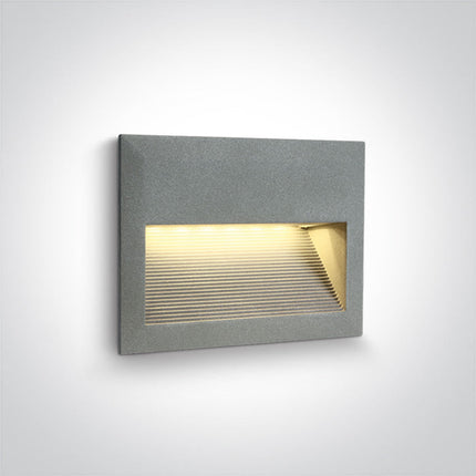 ONE Light | 68016/G/W GREY WALL RECESSED LED 2W WW IP54 - OEM NORDIC - Quality Parts Distribution