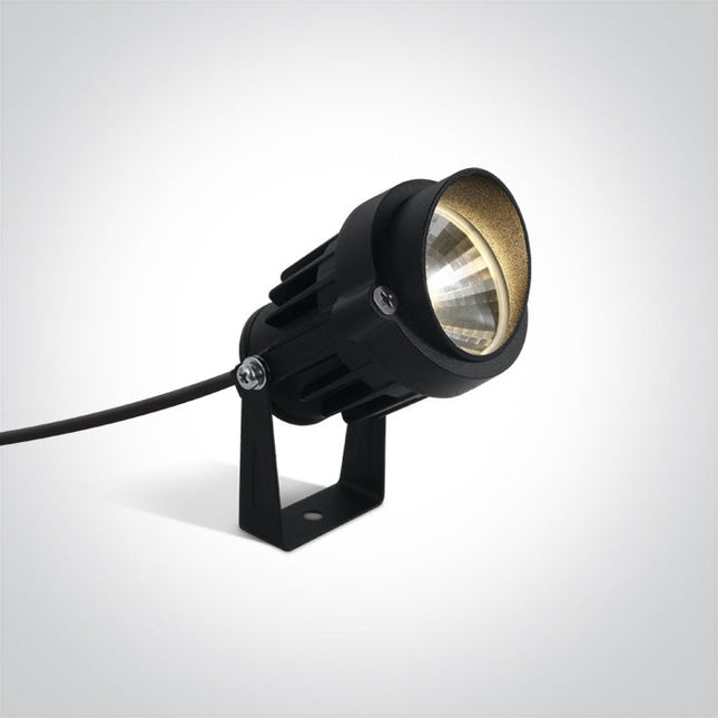 ONE Light | 7068/B/W BLACK LED SPOT 6W WW 40deg IP65 SPIKE 230V - OEM NORDIC - Quality Parts Distribution