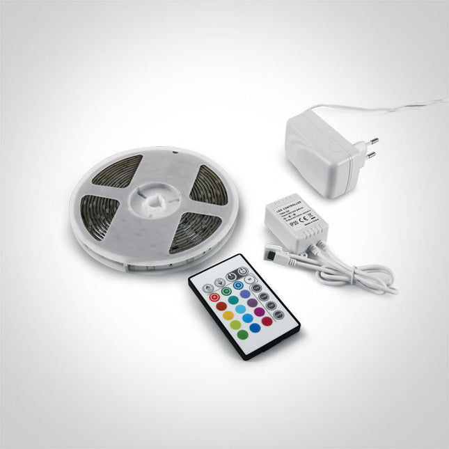 ONE Light | 7820A/RGB SET RGB 5m + REMOTE 2w/m/colour IP20 12V/230V - OEM NORDIC - Quality Parts Distribution