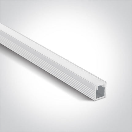 ONE Light | 7901/W WHITE PROFILE 2m FOR 5mm STRIPS + PC OPAL DIFFUSER - OEM NORDIC - Quality Parts Distribution