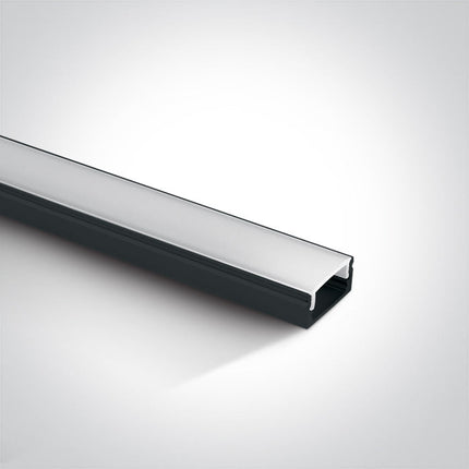 ONE Light | 7902/B BLACK PROFILE 2m + PC opal diffuser - OEM NORDIC - Quality Parts Distribution