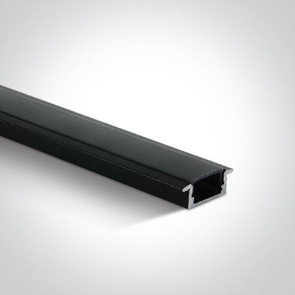 ONE Light | 7902R/B/B BLACK RECESSED PROFILE 2m + BLACK PC diffuser - OEM NORDIC - Quality Parts Distribution