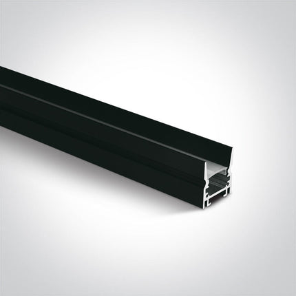 ONE Light | 7903/B BLACK PROFILE 2m + PC Opal diffuser DARK LIGHT - OEM NORDIC - Quality Parts Distribution