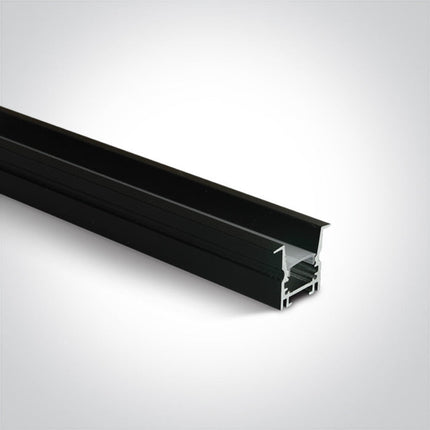 ONE Light | 7903R/B BLACK RECESSED PROFILE 2m + PC Opal diffuser DARK LIGHT - OEM NORDIC - Quality Parts Distribution