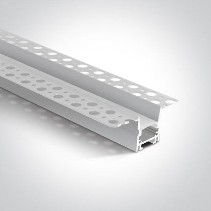 ONE Light | 7903TR/W WHITE TRIMLESS PROFILE 2m FOR 12mm STRIPS + PC Opal DIFFUSER DARK LIGHT - OEM NORDIC - Quality Parts Distribution