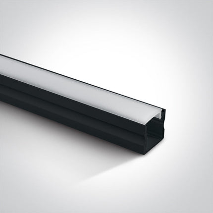 ONE Light | 7904/B BLACK PROFILE 2m + PC opal diffuser - OEM NORDIC - Quality Parts Distribution