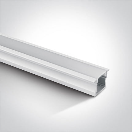 ONE Light | 7904R/W WHITE RECESSED PROFILE 2m + PC opal diffuser - OEM NORDIC - Quality Parts Distribution